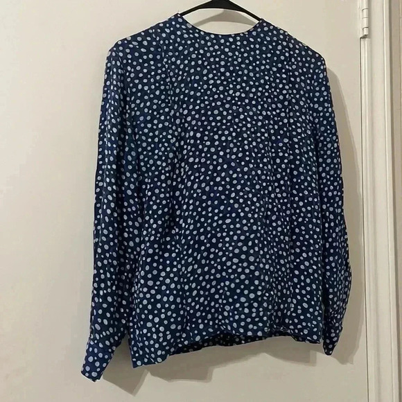 Vintage Ernst Strauss Polka Dot Leopard Print 100% Silk Top Size XS - Picture 1 of 5